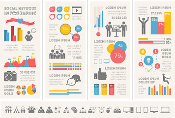 Image showing Social Media Infographic Template.