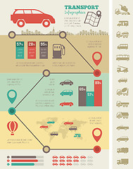 Image showing Transportation Infographic Template.