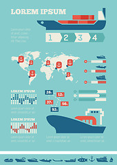 Image showing Transportation Infographic Template.