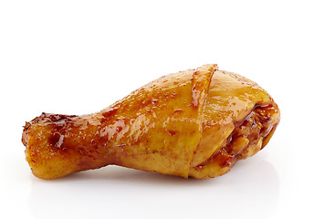 Image showing Roasted chicken leg