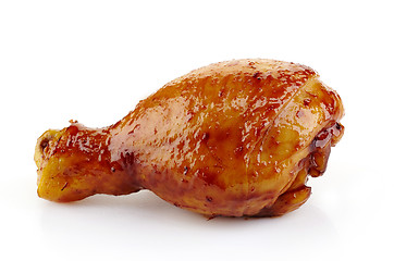 Image showing Roasted chicken leg