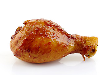 Image showing Roasted chicken leg