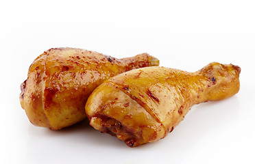 Image showing Roasted chicken legs