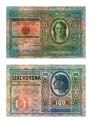 Image showing Avstro-Hungarian bank, one hundred kronas, 1912