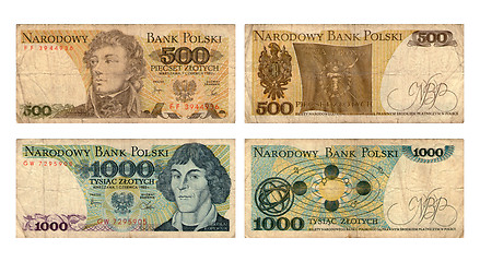 Image showing five hundred and thousand zloty, Polish Public Republic