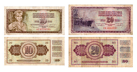 Image showing ten and twenty dinars, Yugoslavia, 1974, 1978