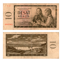 Image showing ten kronas, Czechoslovakia, 1960