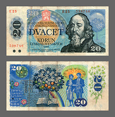 Image showing twenty kronas, Czechoslovakia, 1988