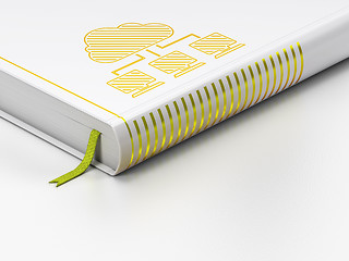 Image showing Cloud networking concept: closed book, Cloud Network on white background