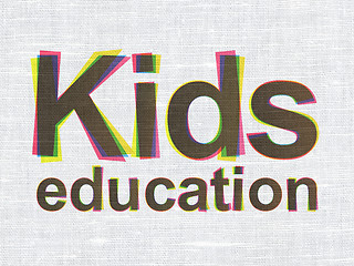 Image showing Education concept: Kids Education on fabric texture background