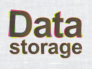 Image showing Data concept: Data Storage on fabric texture background