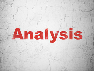 Image showing Marketing concept: Analysis on wall background