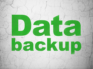 Image showing Information concept: Data Backup on wall background