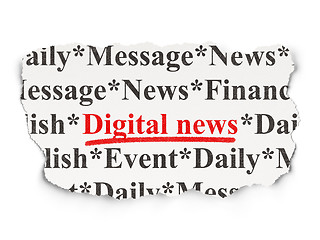 Image showing News concept: Digital News on Paper background