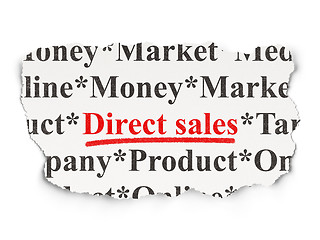 Image showing Advertising concept: Direct Sales on Paper background