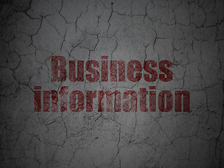 Image showing Business concept: Business Information on grunge wall background
