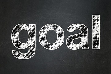 Image showing Marketing concept: Goal on chalkboard background