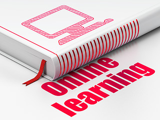 Image showing Education concept: book Computer Pc, Online Learning on white background
