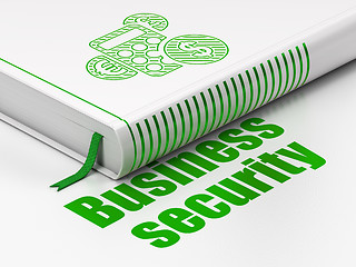 Image showing Safety concept: book Calculator, Business Security on white background