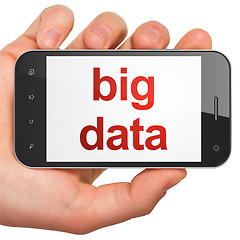 Image showing Information concept: Big Data on smartphone