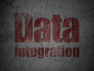 Image showing Information concept: Data Integration on grunge wall background