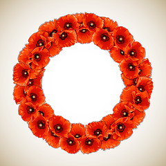 Image showing Wreath of Poppies