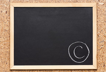 Image showing Chalkboard with writing