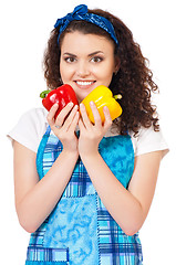 Image showing Girl with vegetables