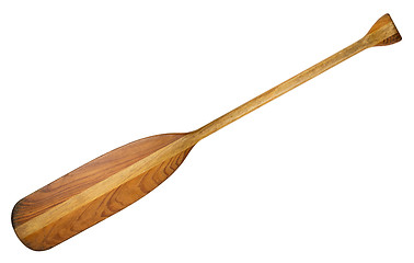 Image showing wooden canoe paddle