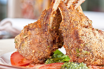 Image showing roasted lamb rib