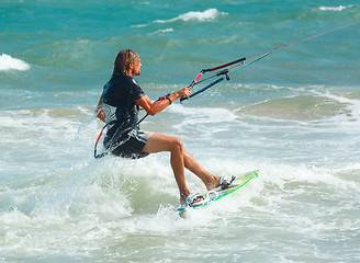 Image showing Kite surfing