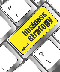 Image showing business strategy - business concepts on computer keyboard, business concept