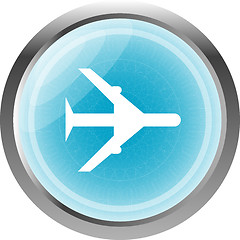 Image showing plane, travel web icon design element