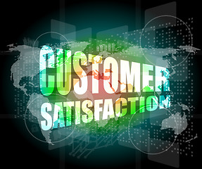 Image showing customer satisfaction word on business digital screen