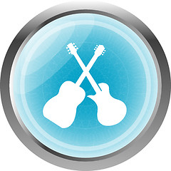 Image showing Guitar icon isolated on white, web button