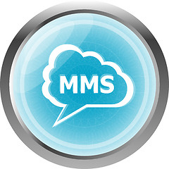 Image showing mms glossy web icon isolated on white background