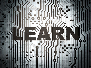 Image showing Education concept: circuit board with Learn