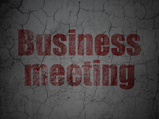 Image showing Finance concept: Business Meeting on grunge wall background