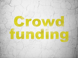 Image showing Business concept: Crowd Funding on wall background