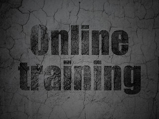 Image showing Education concept: Online Training on grunge wall background