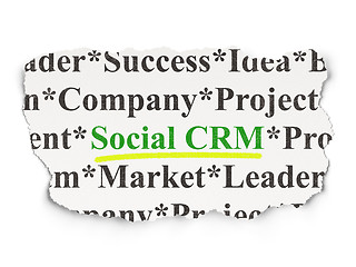 Image showing Finance concept: Social CRM on Paper background