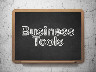 Image showing Business concept: Business Tools on chalkboard background