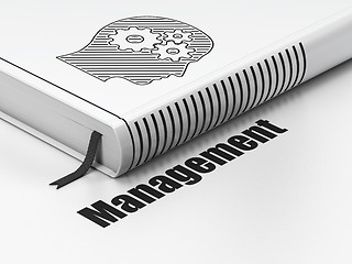 Image showing Business concept: book Head With Gears, Management on white