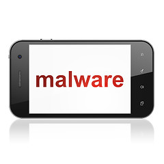 Image showing Security concept: Malware on smartphone