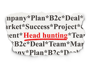 Image showing Business concept: Head Hunting on Paper background