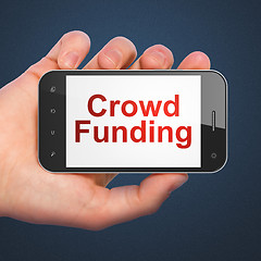 Image showing Finance concept: Crowd Funding on smartphone