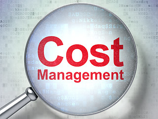 Image showing Finance concept: Cost Management with optical glass