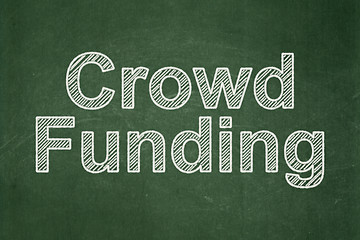 Image showing Business concept: Crowd Funding on chalkboard background