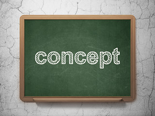 Image showing Marketing concept: Concept on chalkboard background