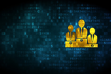 Image showing Marketing concept: Business Team on digital background